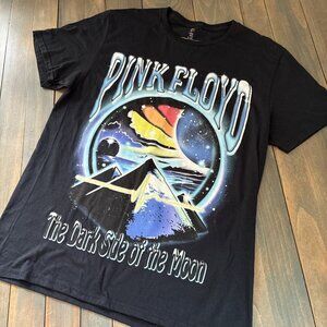 Pink Floyd Dark Side of the Moon T-Shirt Black Rock Band Retro Adult L (Z8)